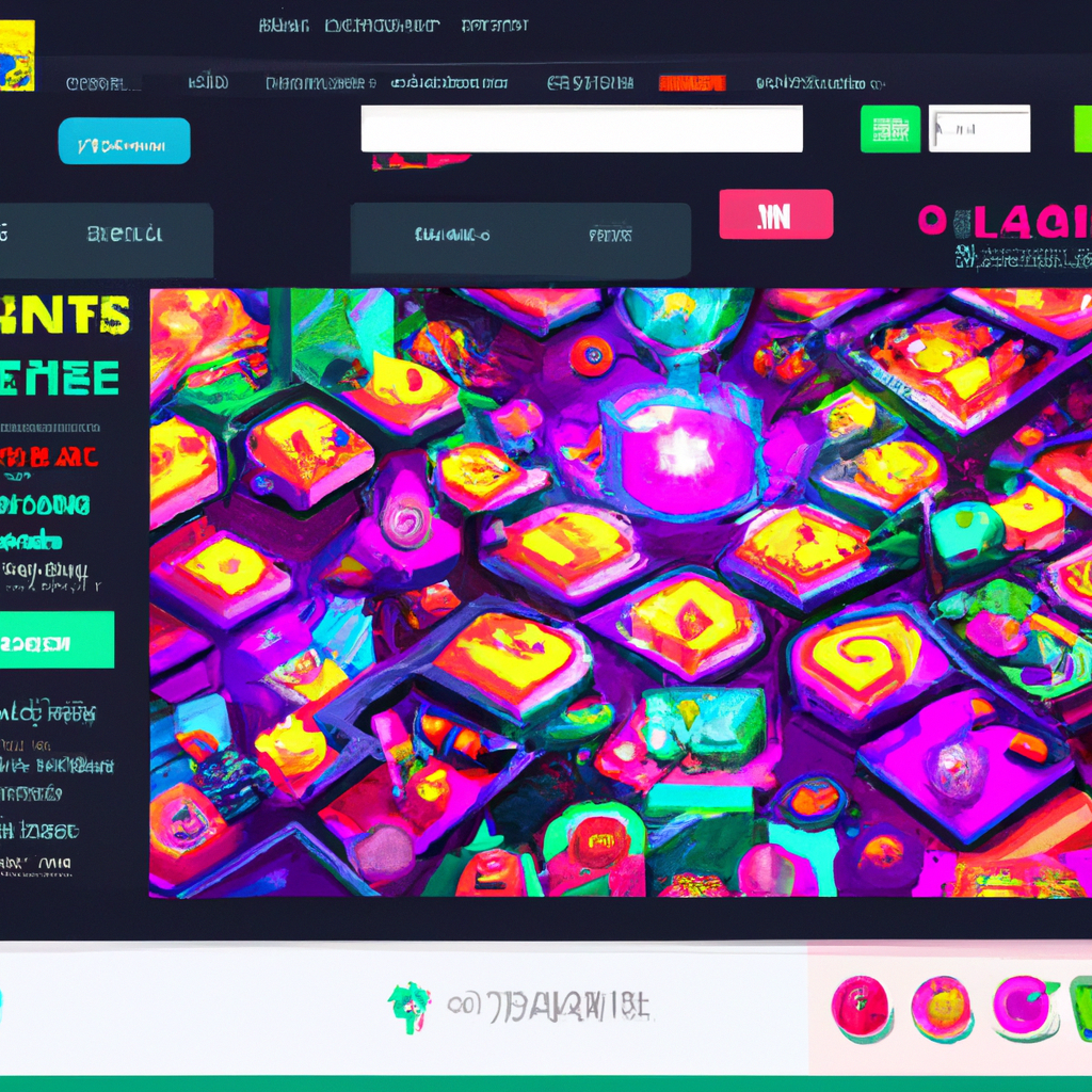 screenshot: neon puzzle mini-game